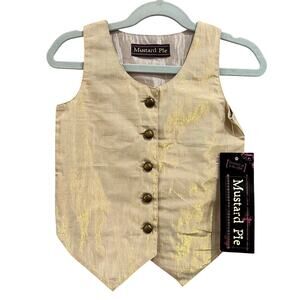 NWT Mustard Pie Golden Boys Party Vest Size XS